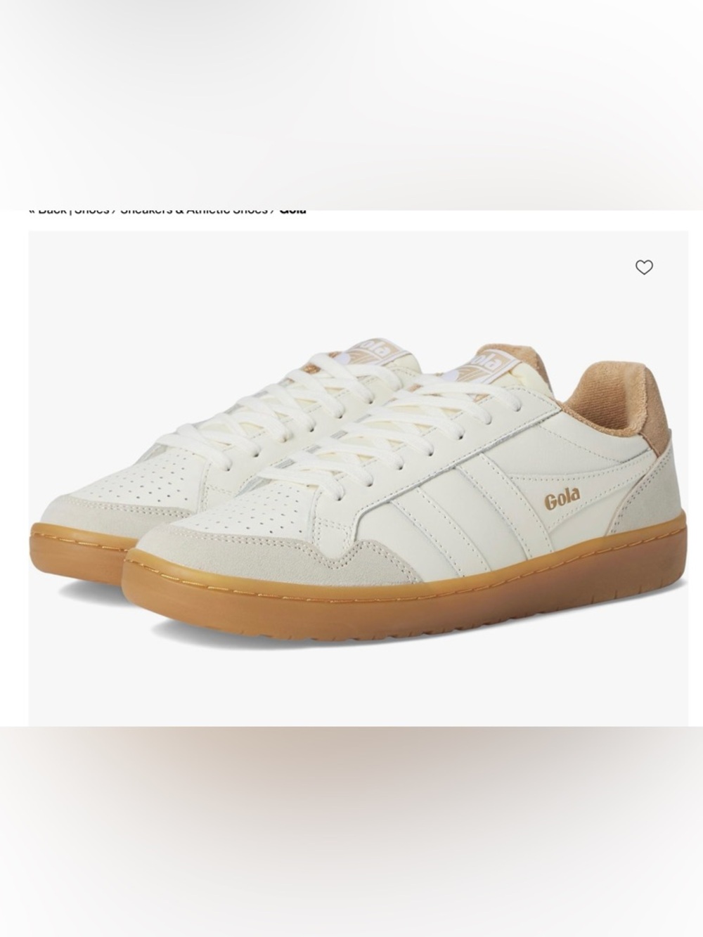 Gola Eagle 86 Women’s Cream and Gum Low-Profile Sneakers